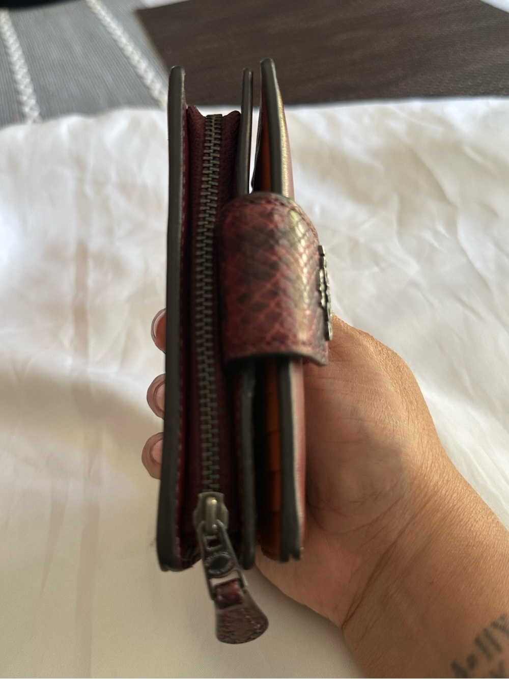 Coach Medium Corner Zip Wallet In Colorblock - Picture 7 of 11